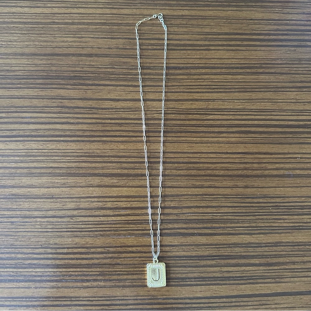 Jay Nicole Designs “J” Initial Tag Necklace